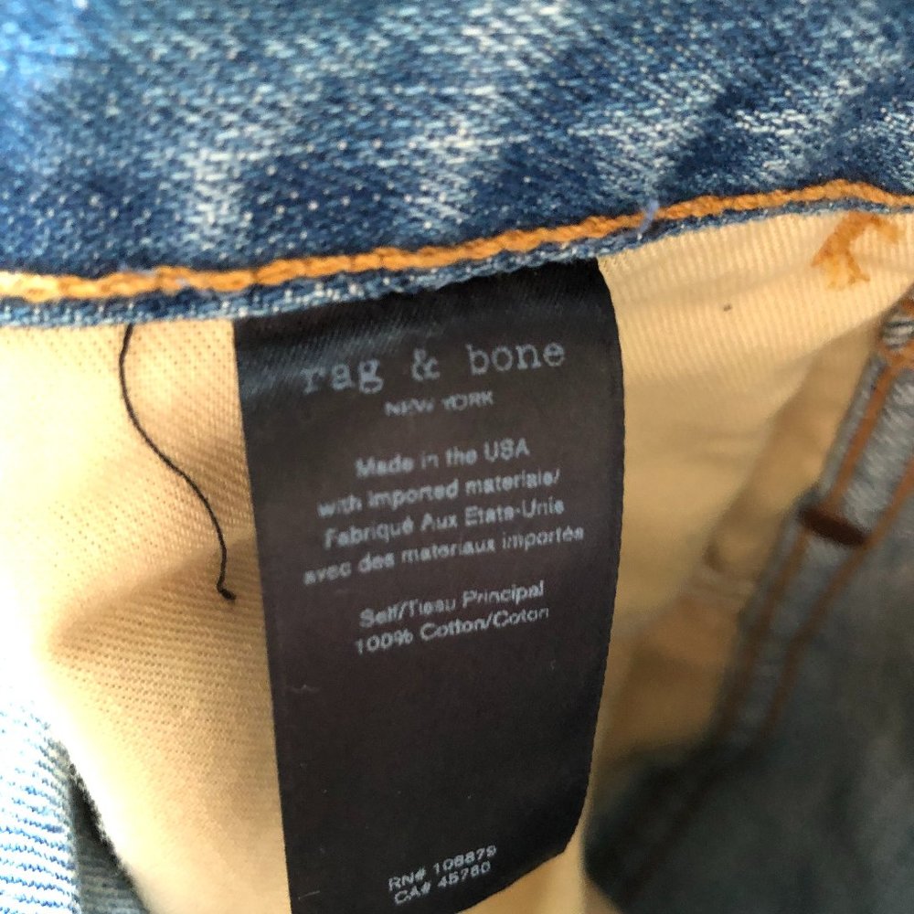 Rag & Bone 100% Cotton Light Wash Baby Blue Moss Denim Skirt - 26 S - Picture 12 of 12